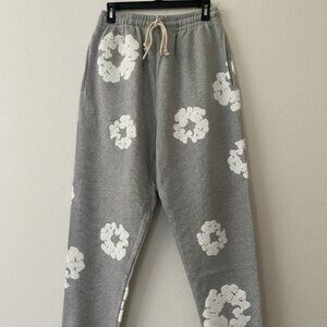 Denim Tears UNISEX drawstring "Cotton Wreath" track pants Size S NWT